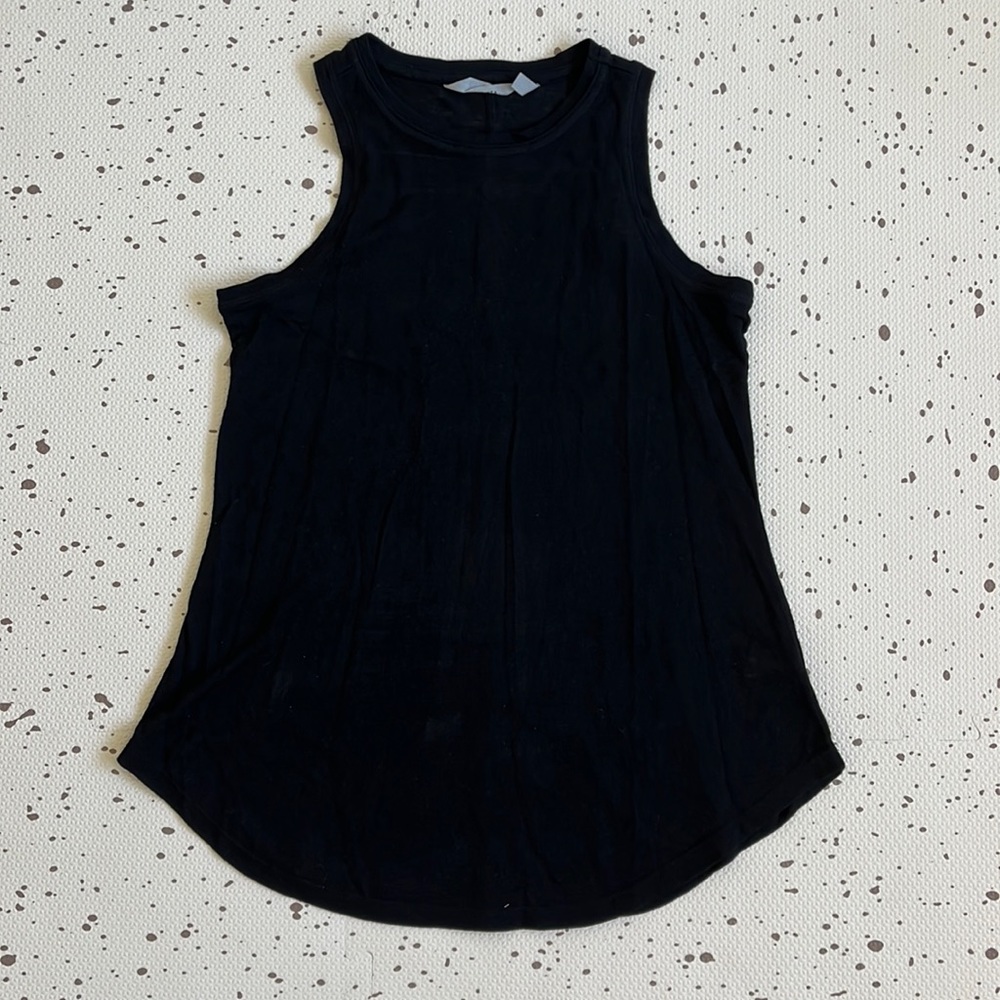 💘 ATHLETA - BLACK LOOSE FITTED PLAIN TANK